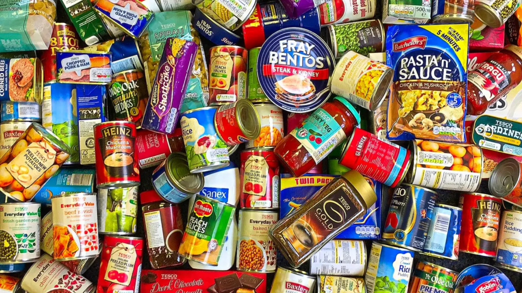 A display of food